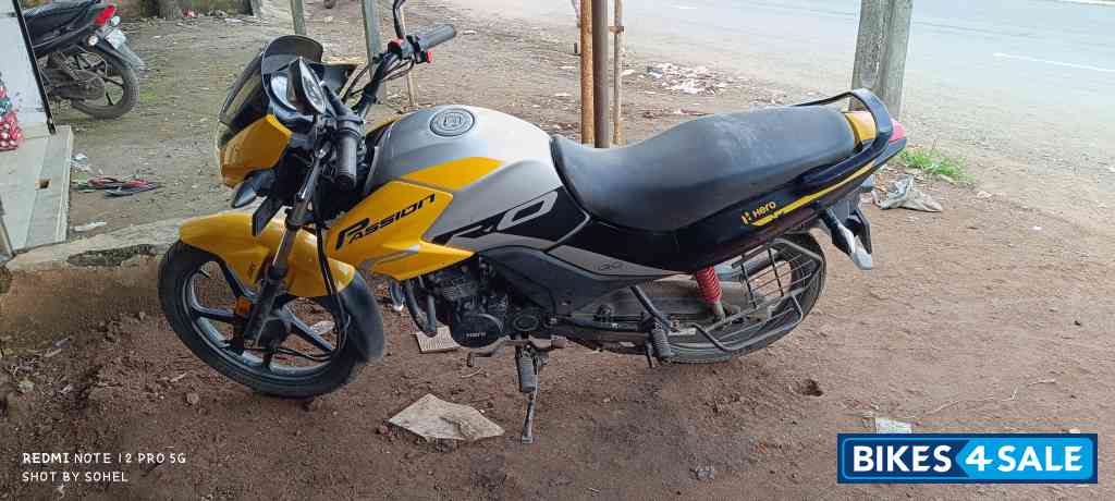 Yellow And Silver Hero Passion Pro BS6