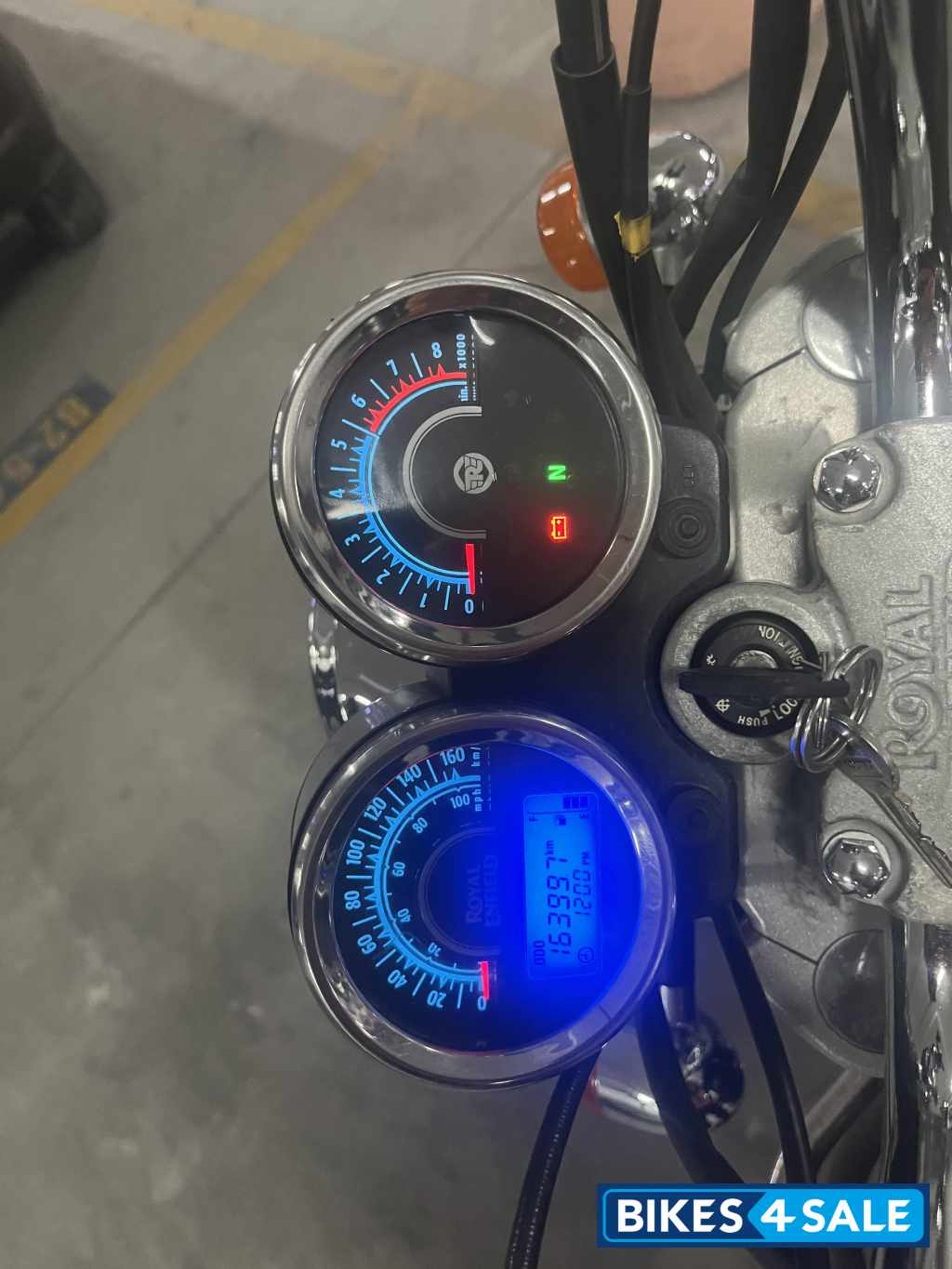 Black Royal Enfield Thunderbird