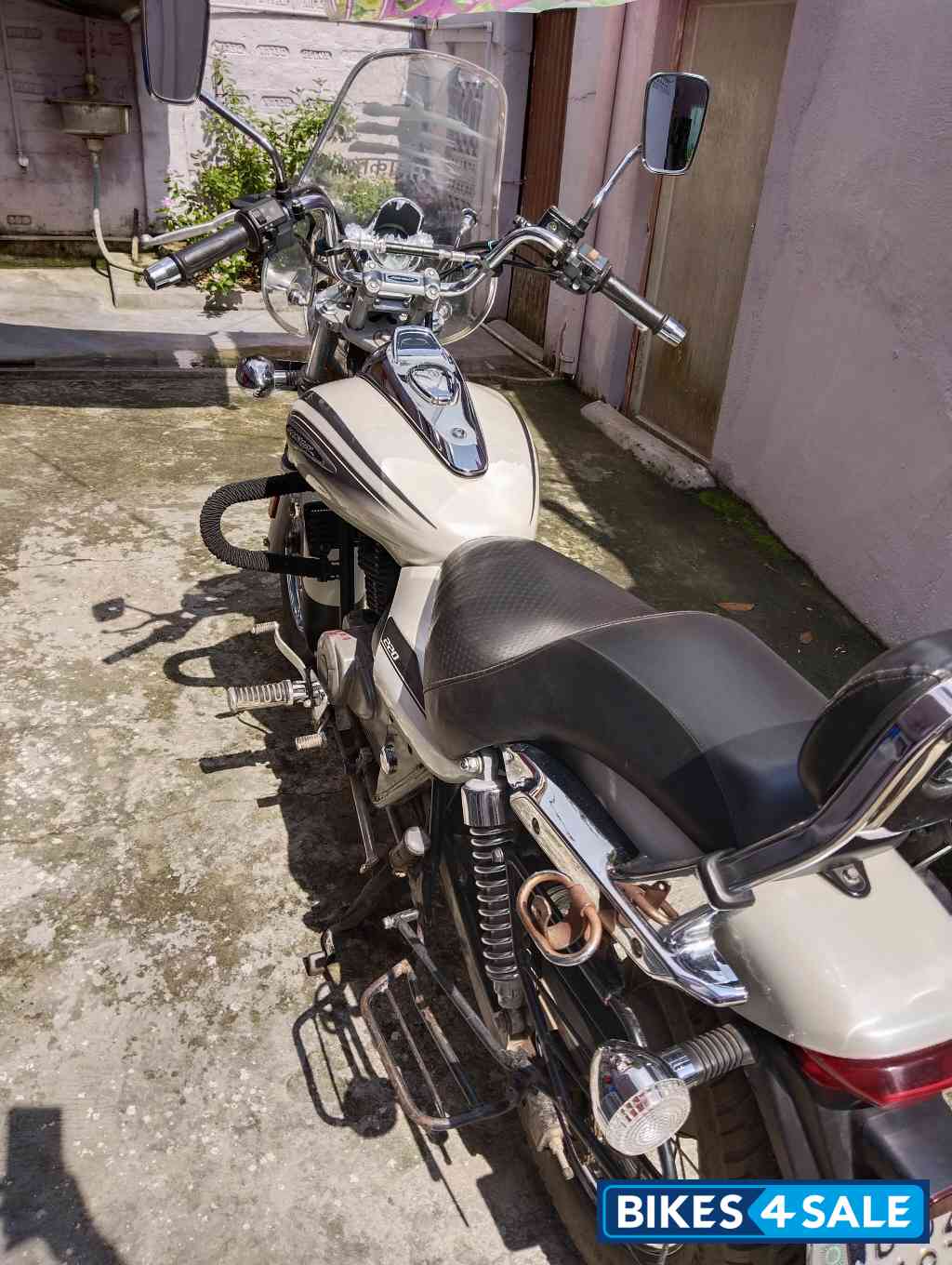 Moon White Bajaj Avenger Cruise 220 BS6