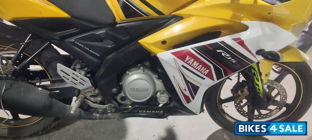 Yellow Yamaha YZF R15