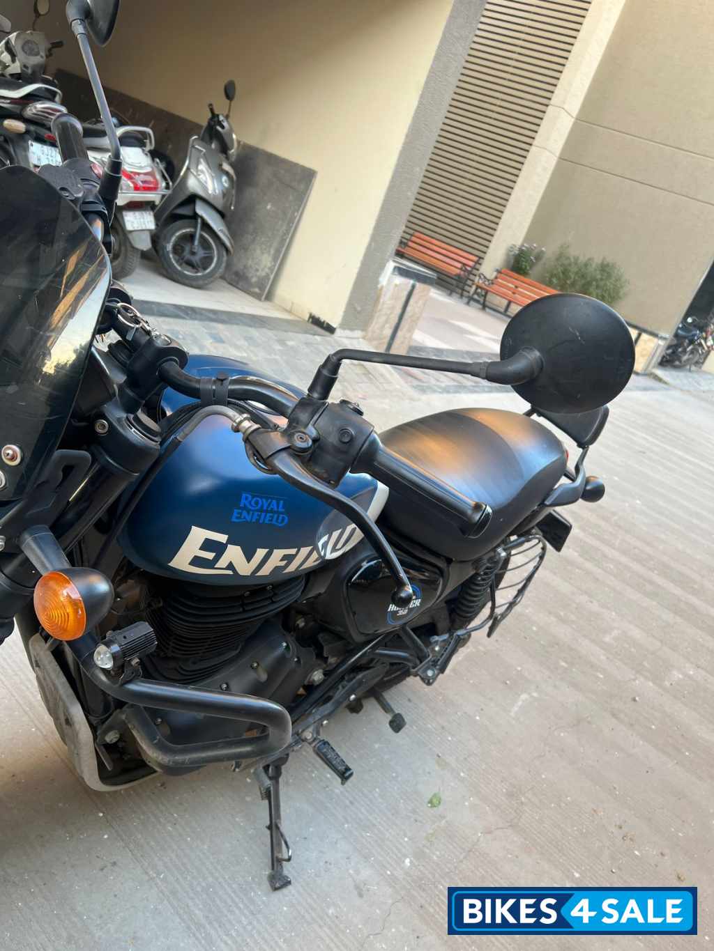 Rebel Blue Royal Enfield Hunter 350 Metro