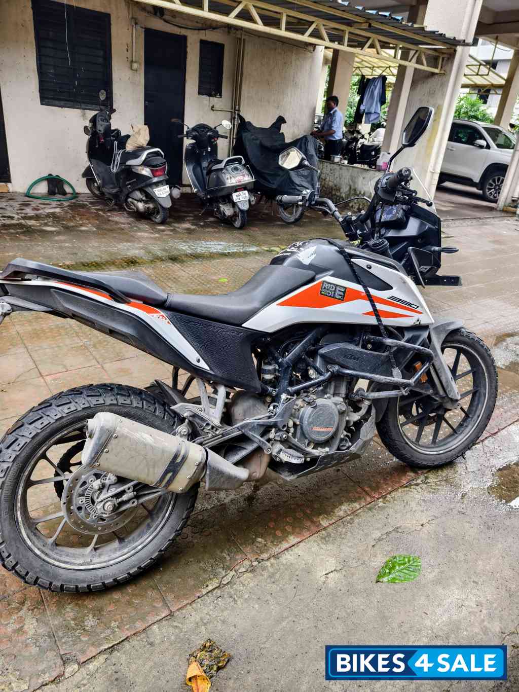 White KTM 390 Adventure