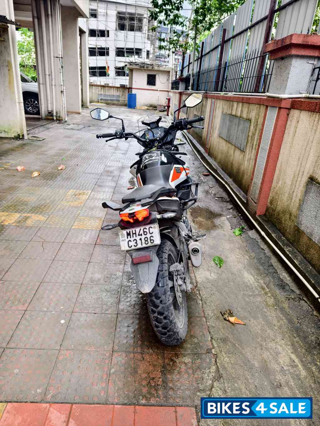 White KTM 390 Adventure