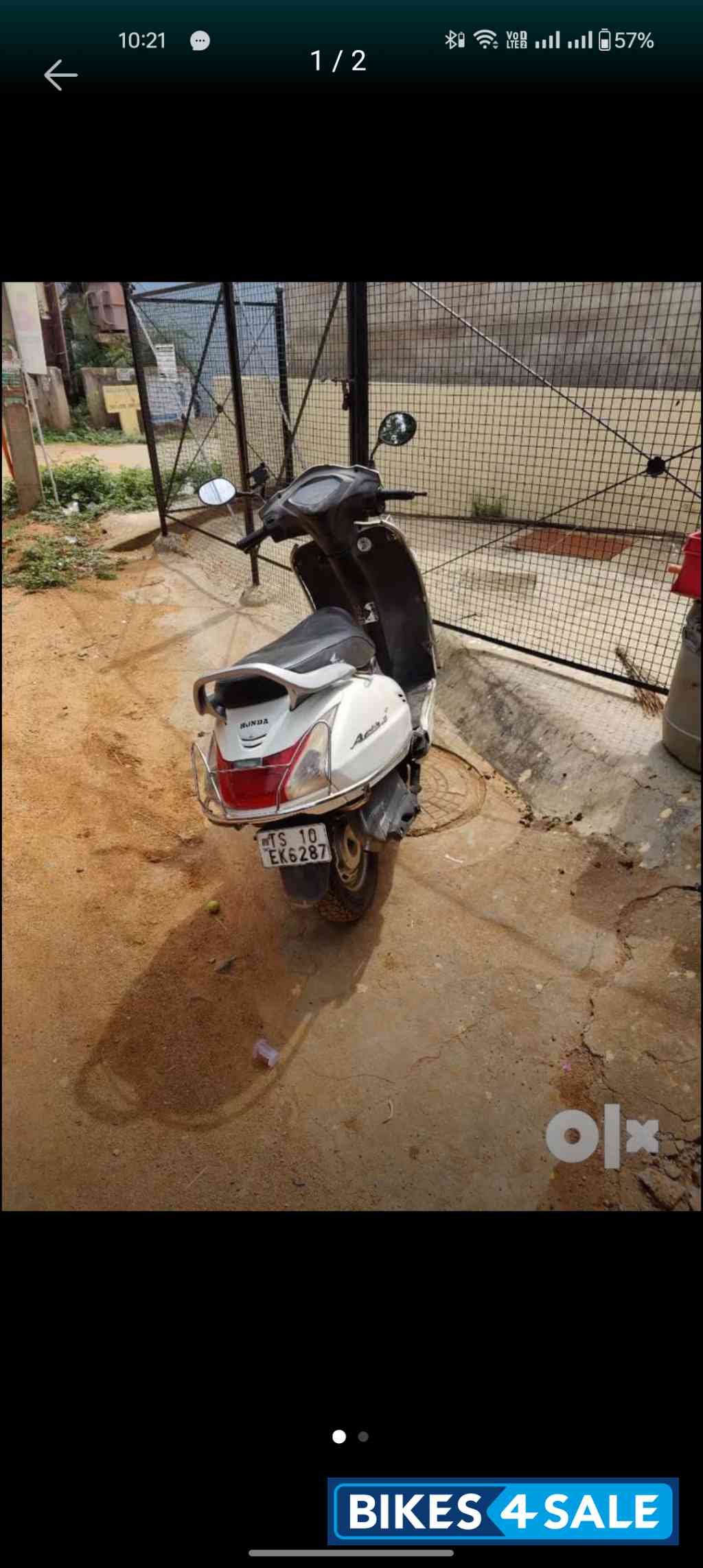 White Honda Activa 3G