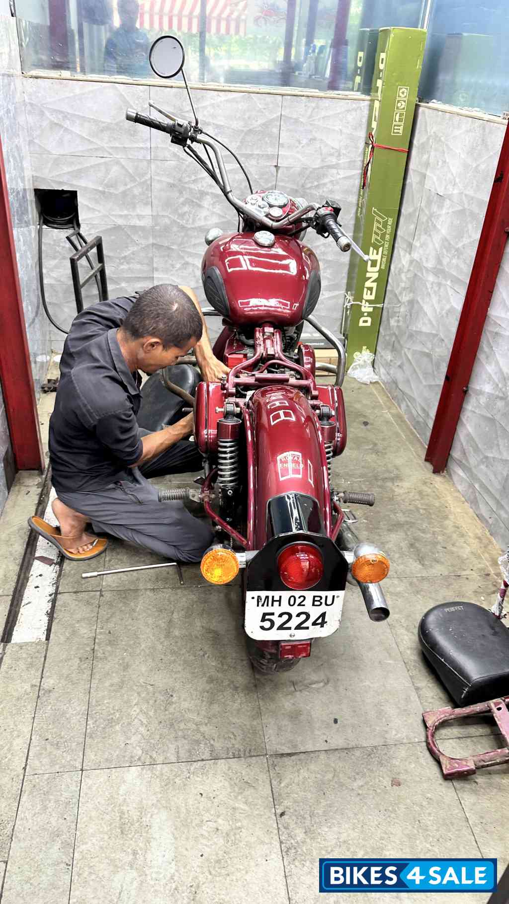 Maroon Royal Enfield Classic 500