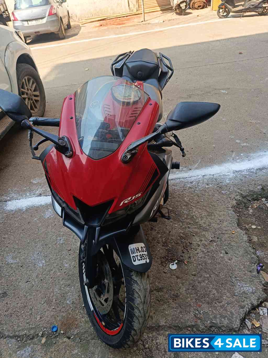 Red-grey Yamaha YZF R15 V3