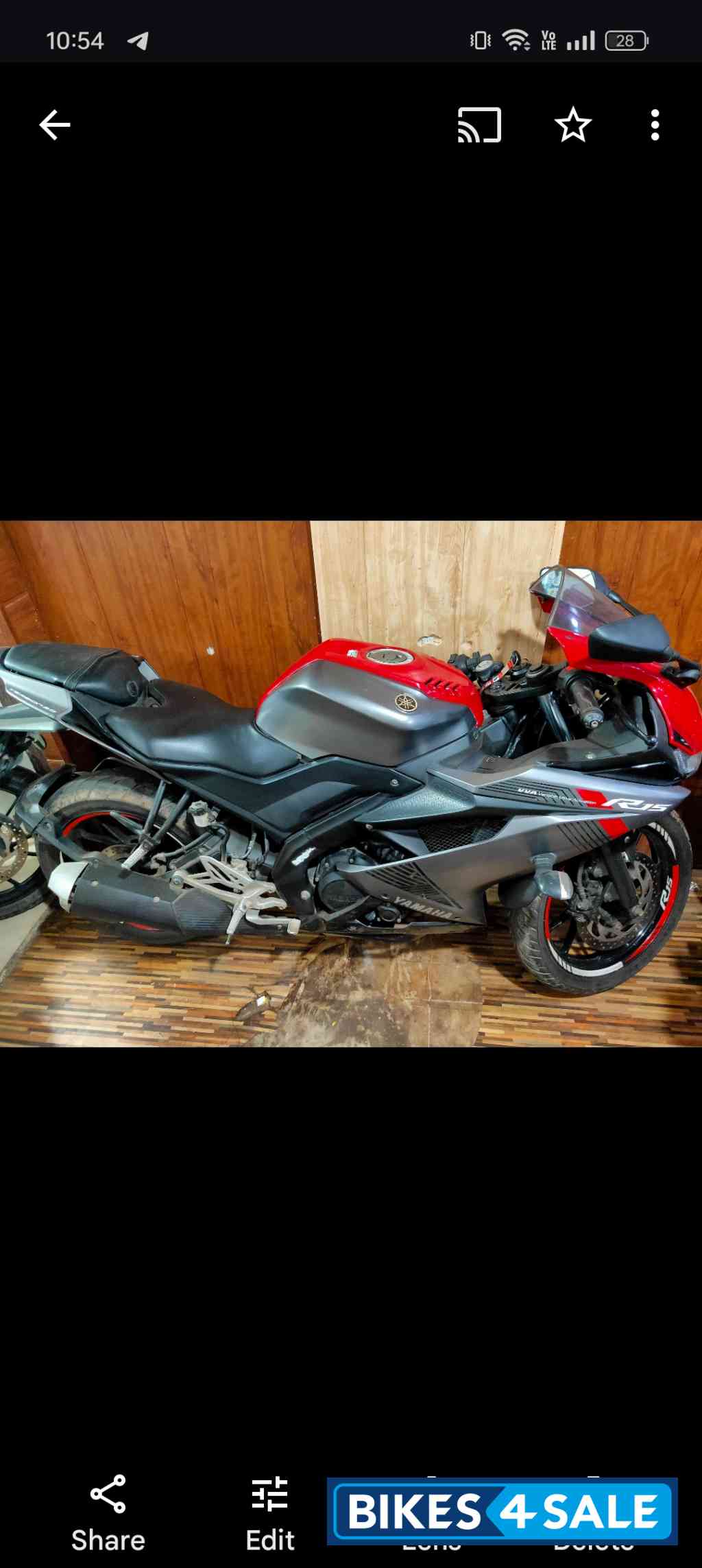 Red-grey Yamaha YZF R15 V3