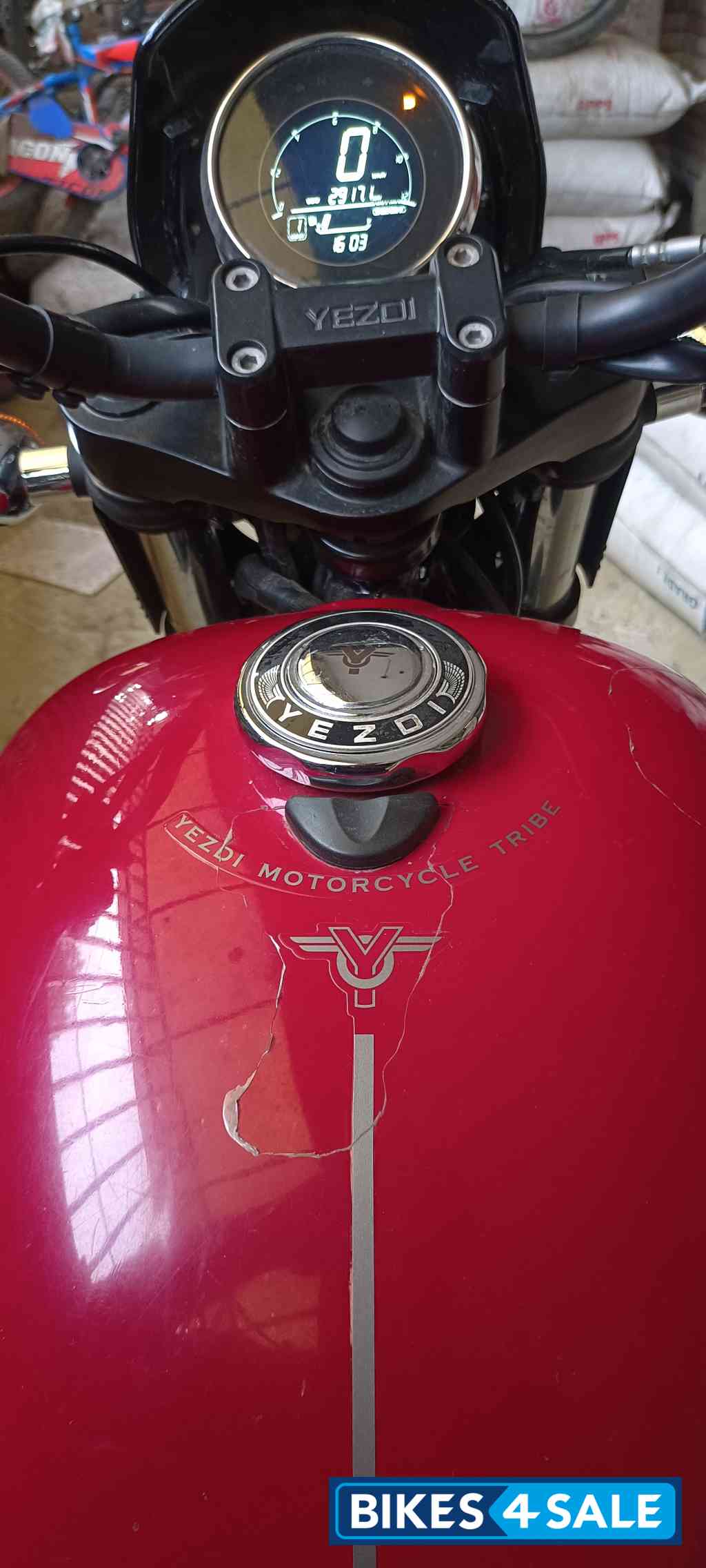 Inferno Red Yezdi Roadster Dual Tone