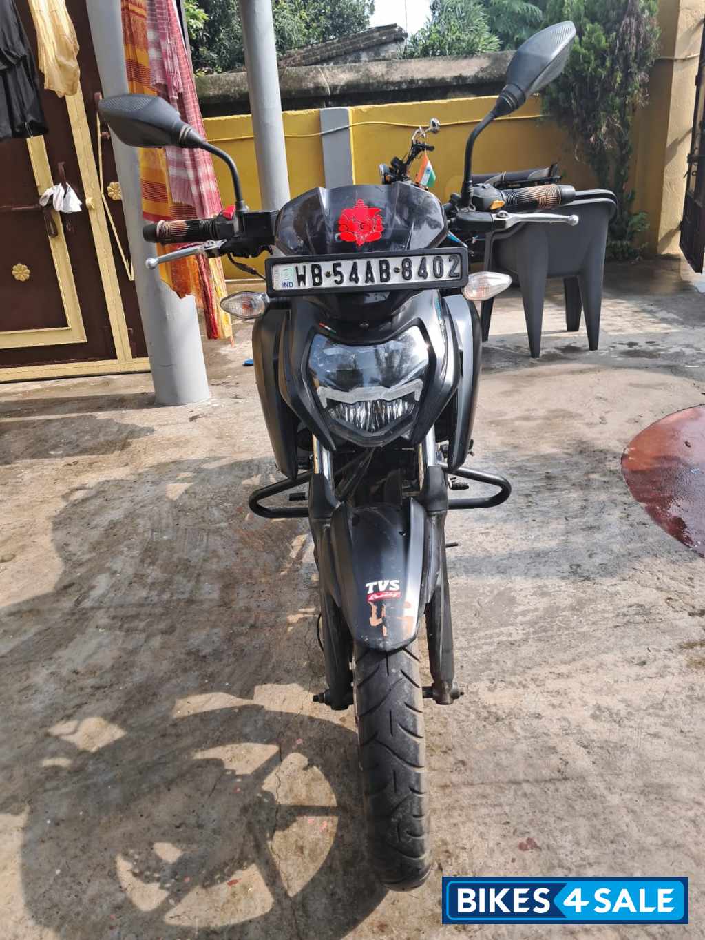 Black With Red Alloy TVS Apache RTR 160 4V Special Edition