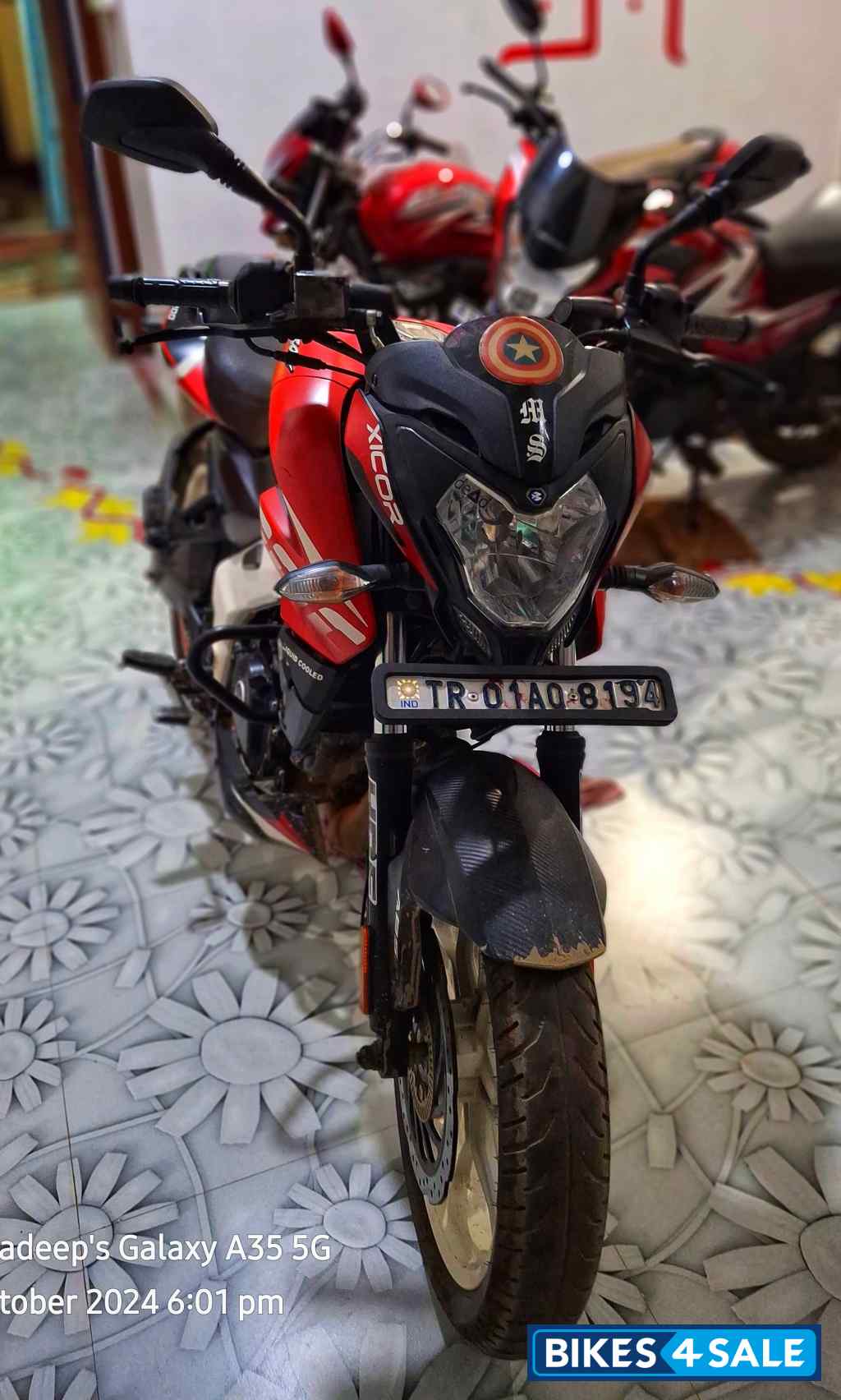 Red Bajaj Pulsar NS 200 BS6