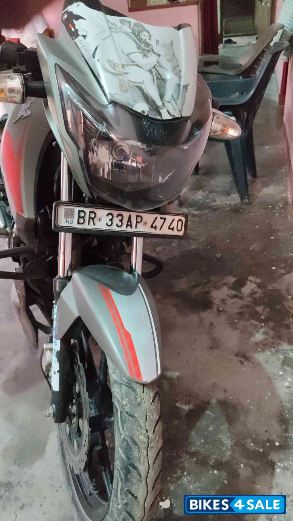 Gray TVS Apache RTR 160 2020