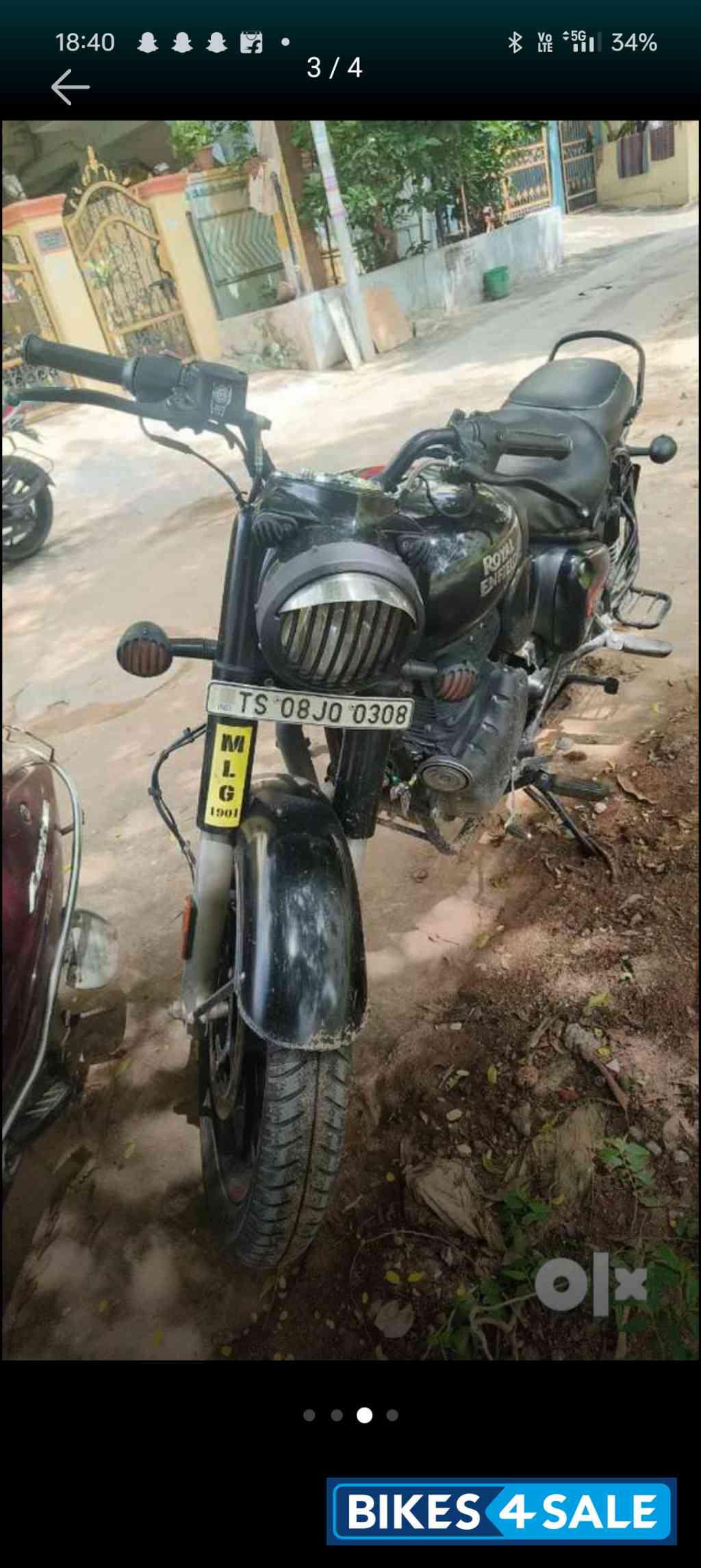 Stealth Black Royal Enfield Classic Stealth Black