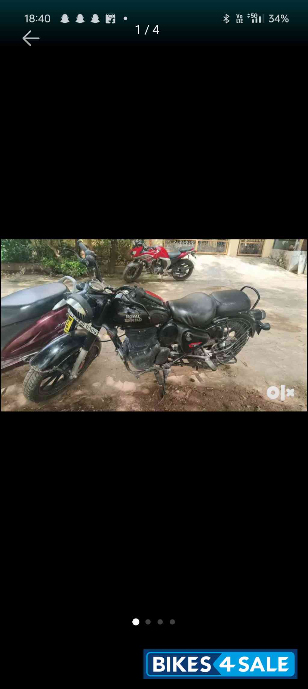 Stealth Black Royal Enfield Classic Stealth Black