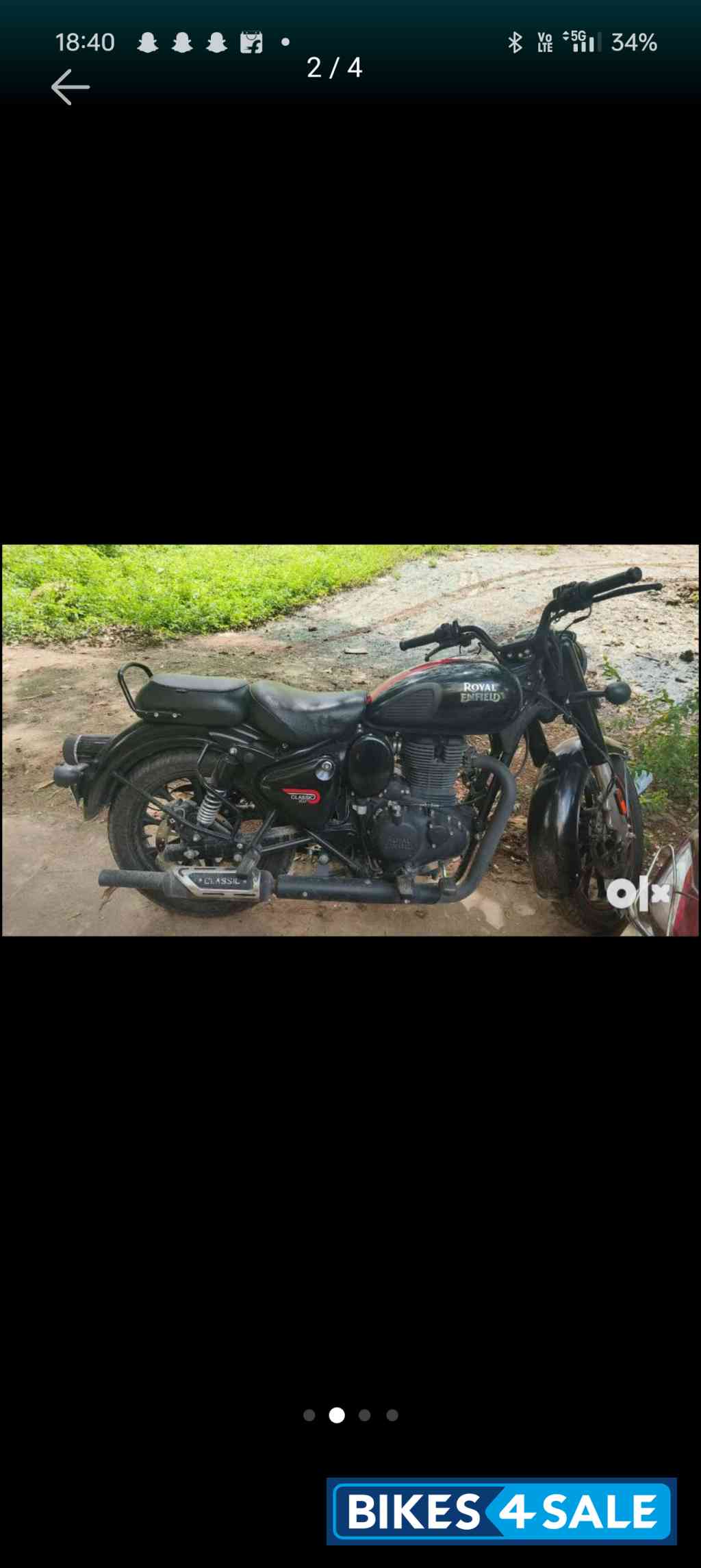 Stealth Black Royal Enfield Classic Stealth Black