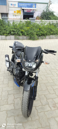 Black And Blue Bajaj Pulsar 150 Twin Disc