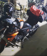 Matt Black Orange Yamaha FZ-S FI V2