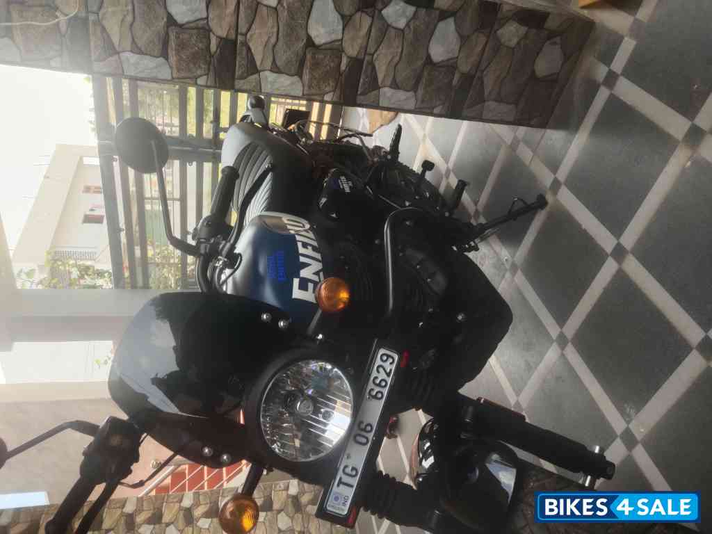 Rebal Blue Royal Enfield Hunter 350 Metro