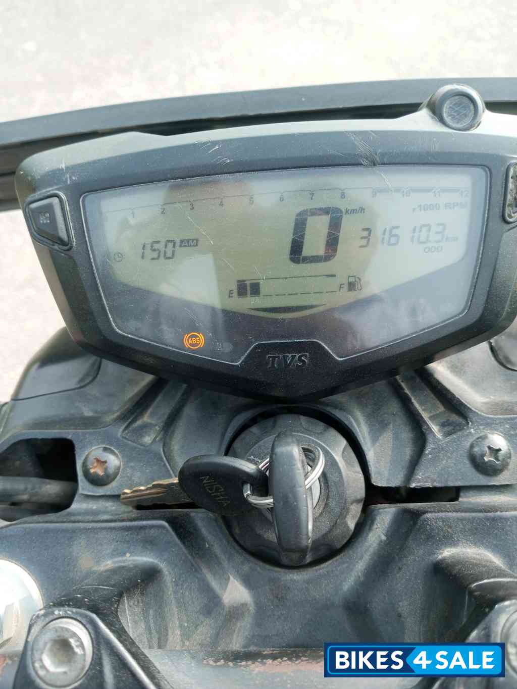 Black TVS Apache RTR 160 4V BS6