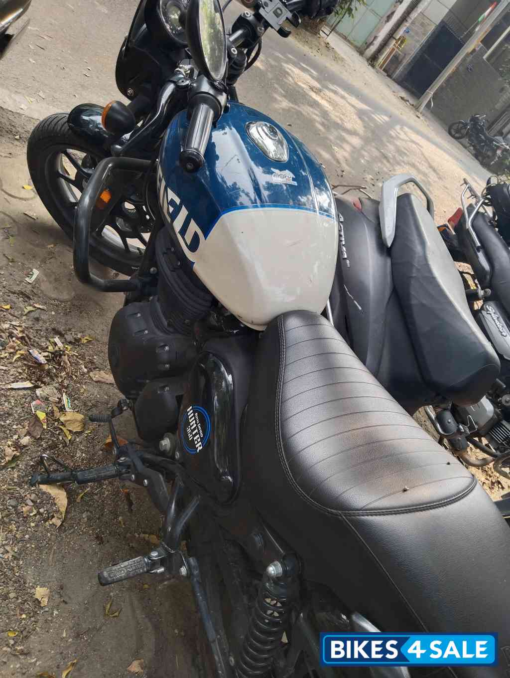 Rabel Blue Royal Enfield Hunter 350 Metro