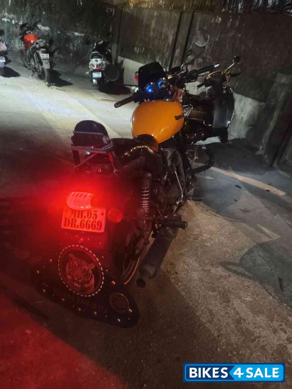 Orange Royal Enfield Thunderbird X 500