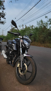 Black TVS Raider 125 Marvel Super Squad Edition