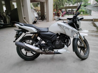 White TVS Apache RTR 180 ABS