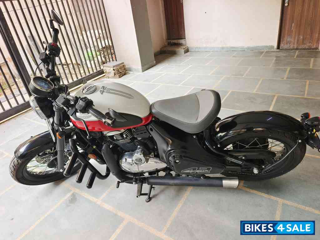 Red And White Jawa 42 Bobber Red Sheen