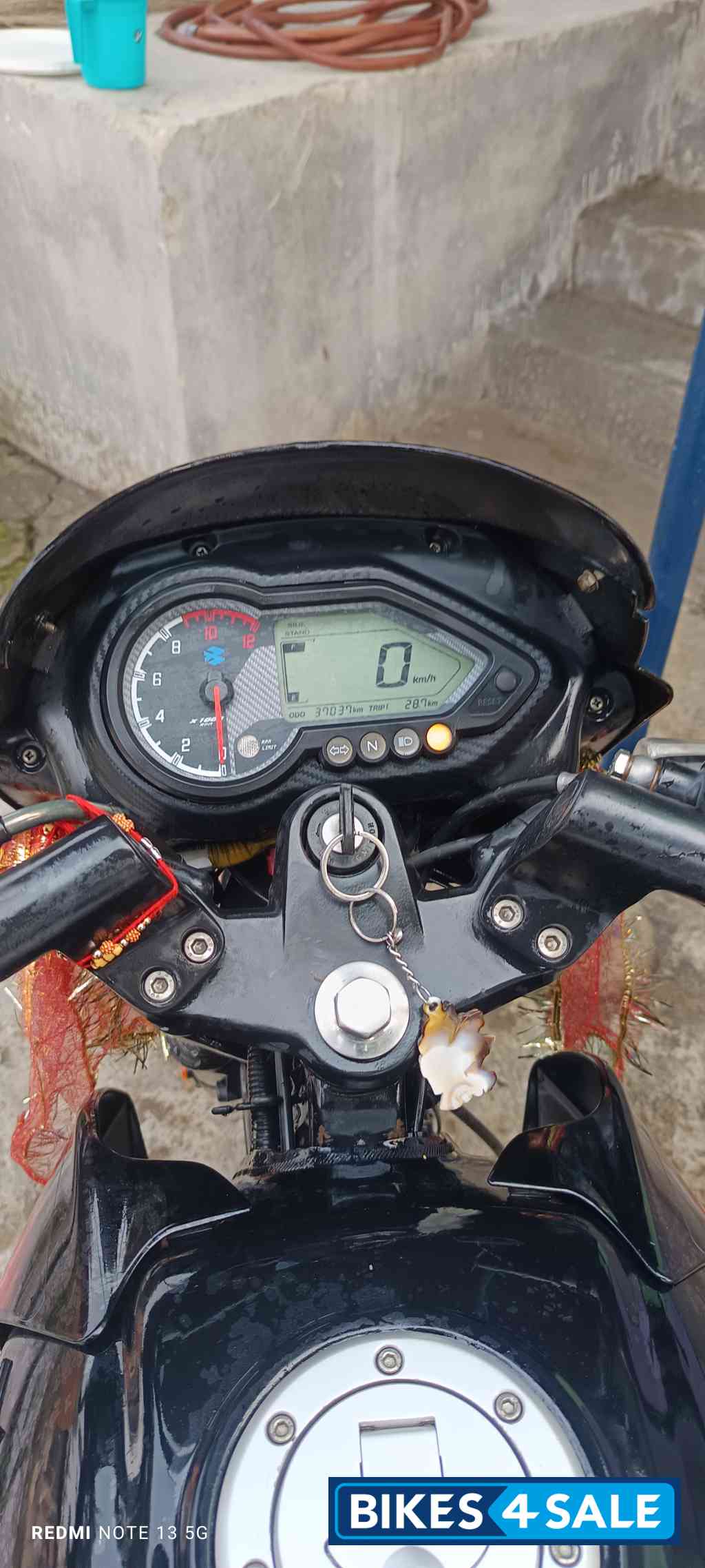 Black Red Bajaj Pulsar 150 Twin Disc BS6