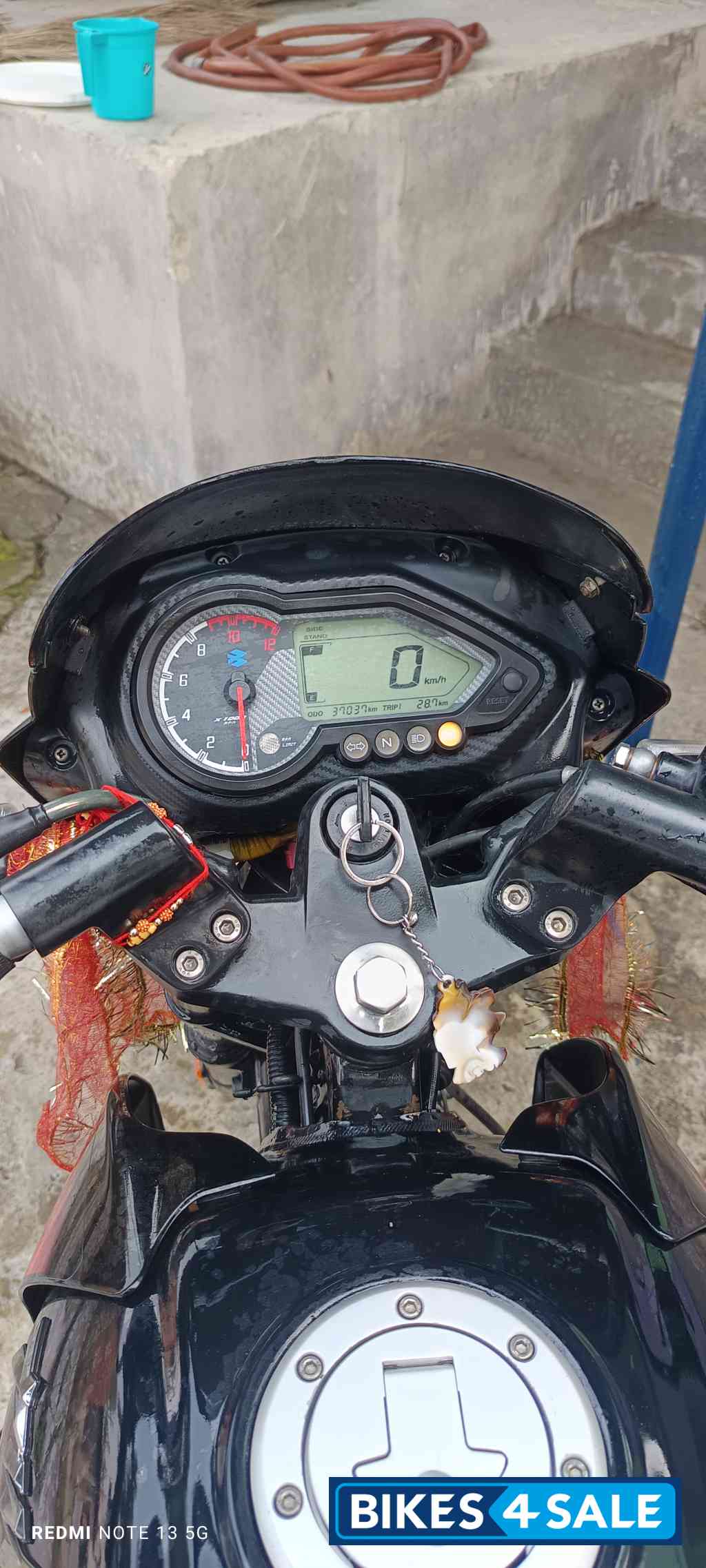 Black Red Bajaj Pulsar 150 Twin Disc BS6