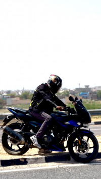 Black Blue Bajaj Pulsar 220F BS6
