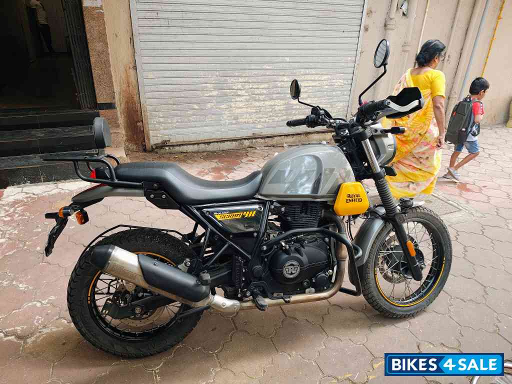 Grey Yellow Royal Enfield Scram 411