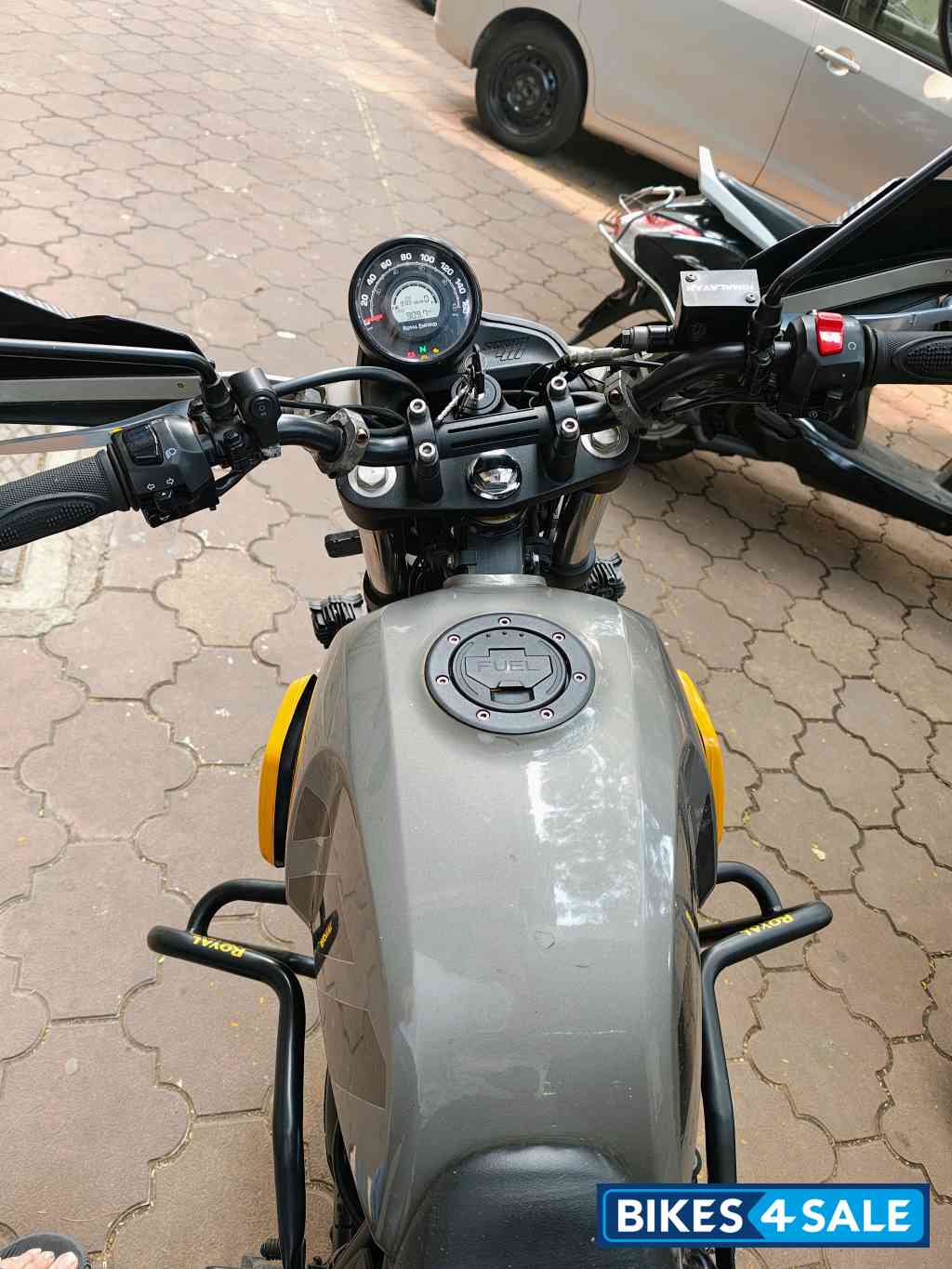 Grey Yellow Royal Enfield Scram 411