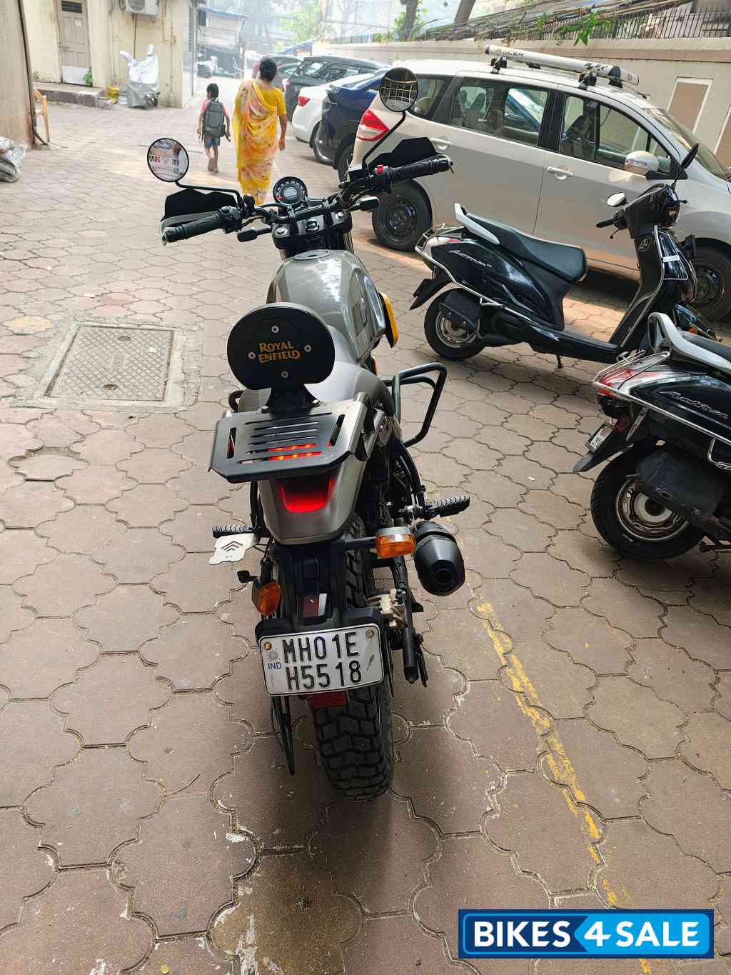 Grey Yellow Royal Enfield Scram 411