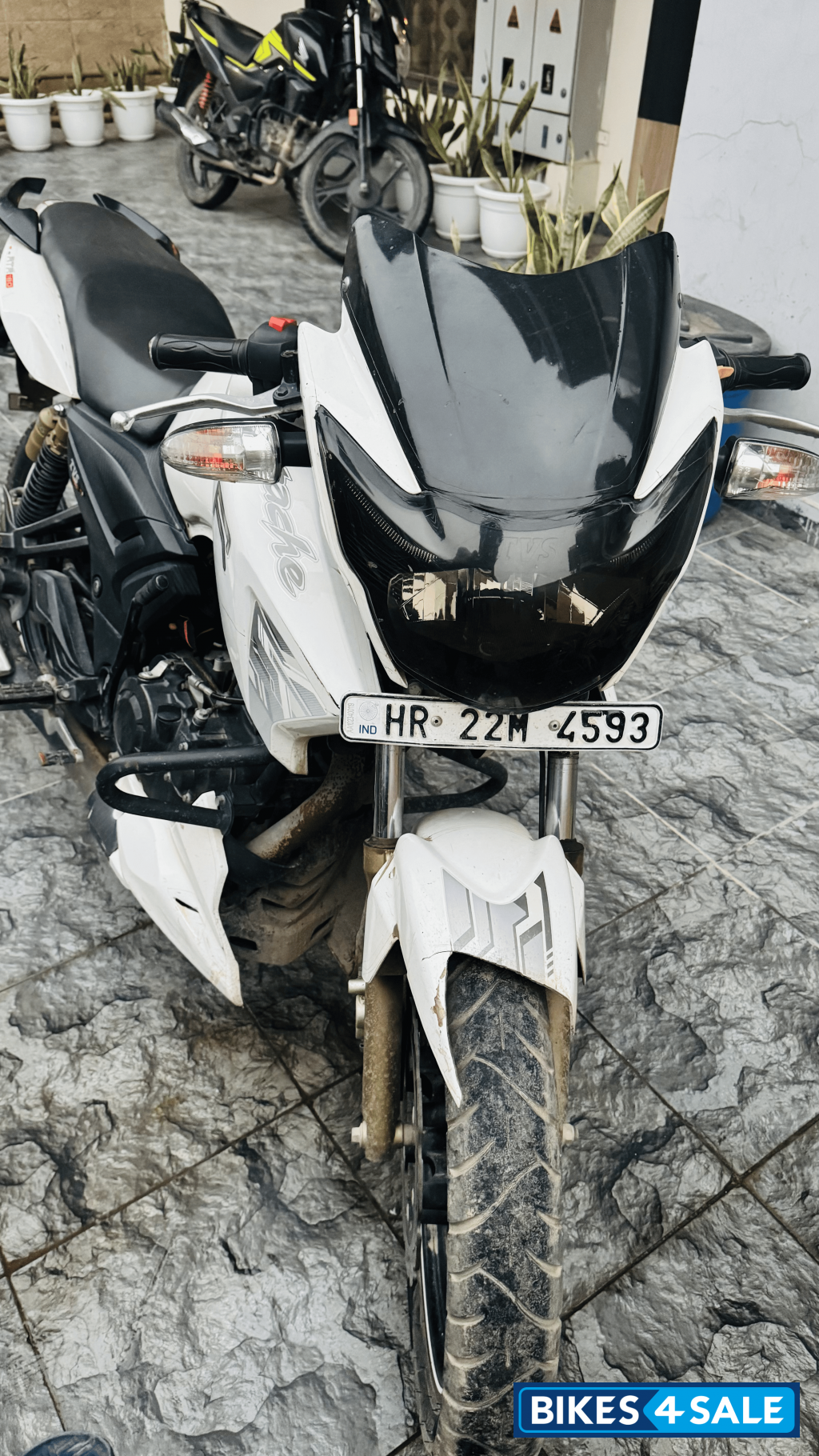 White TVS Apache RTR 180