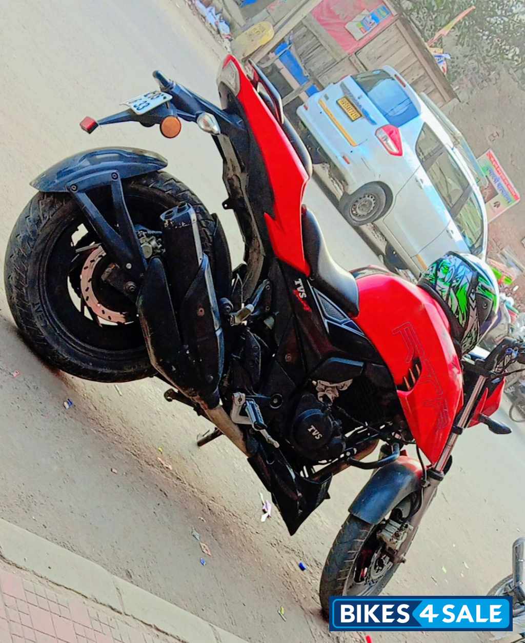 Red And Black TVS Apache RTR 200 4V