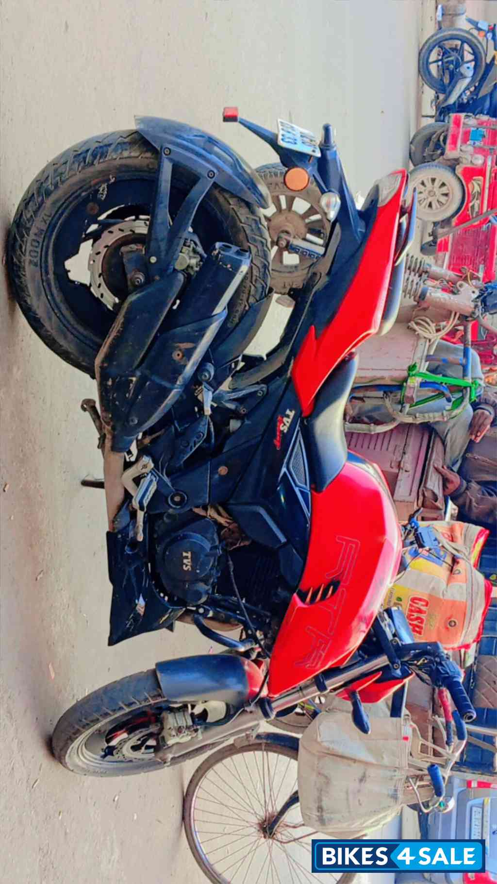 Red And Black TVS Apache RTR 200 4V