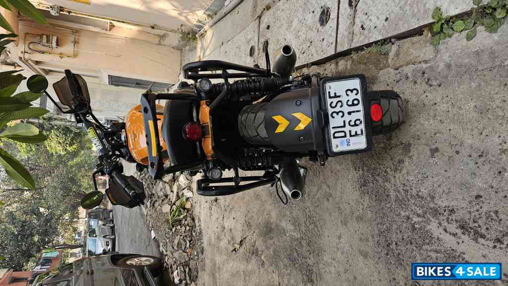 Flame Orange Yezdi Scrambler Single Tone