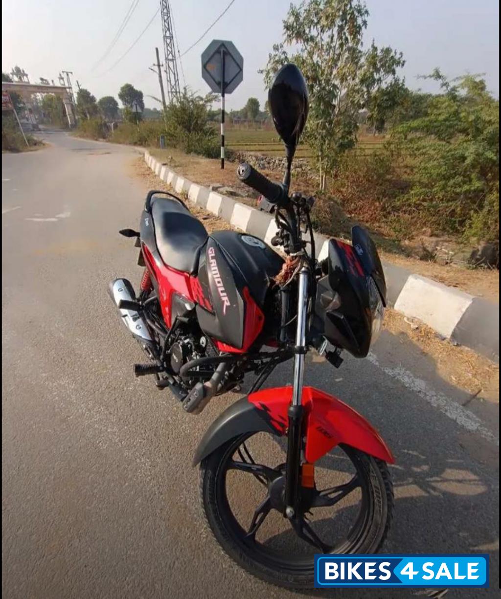 Red Black Hero Glamour 125 Drum