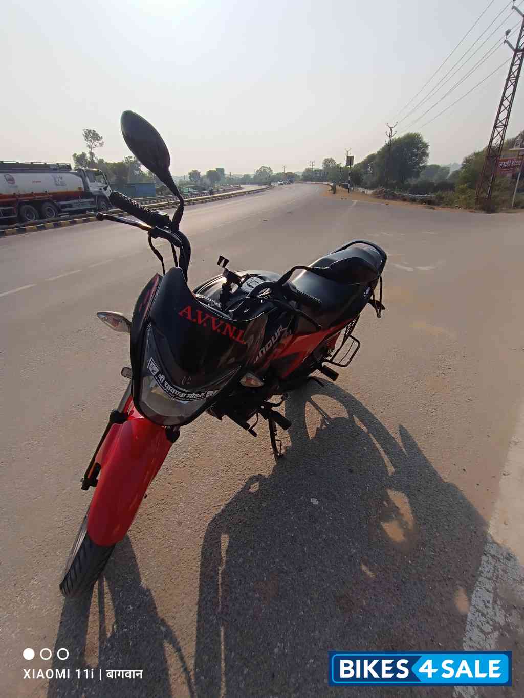 Red Black Hero Glamour 125 Drum