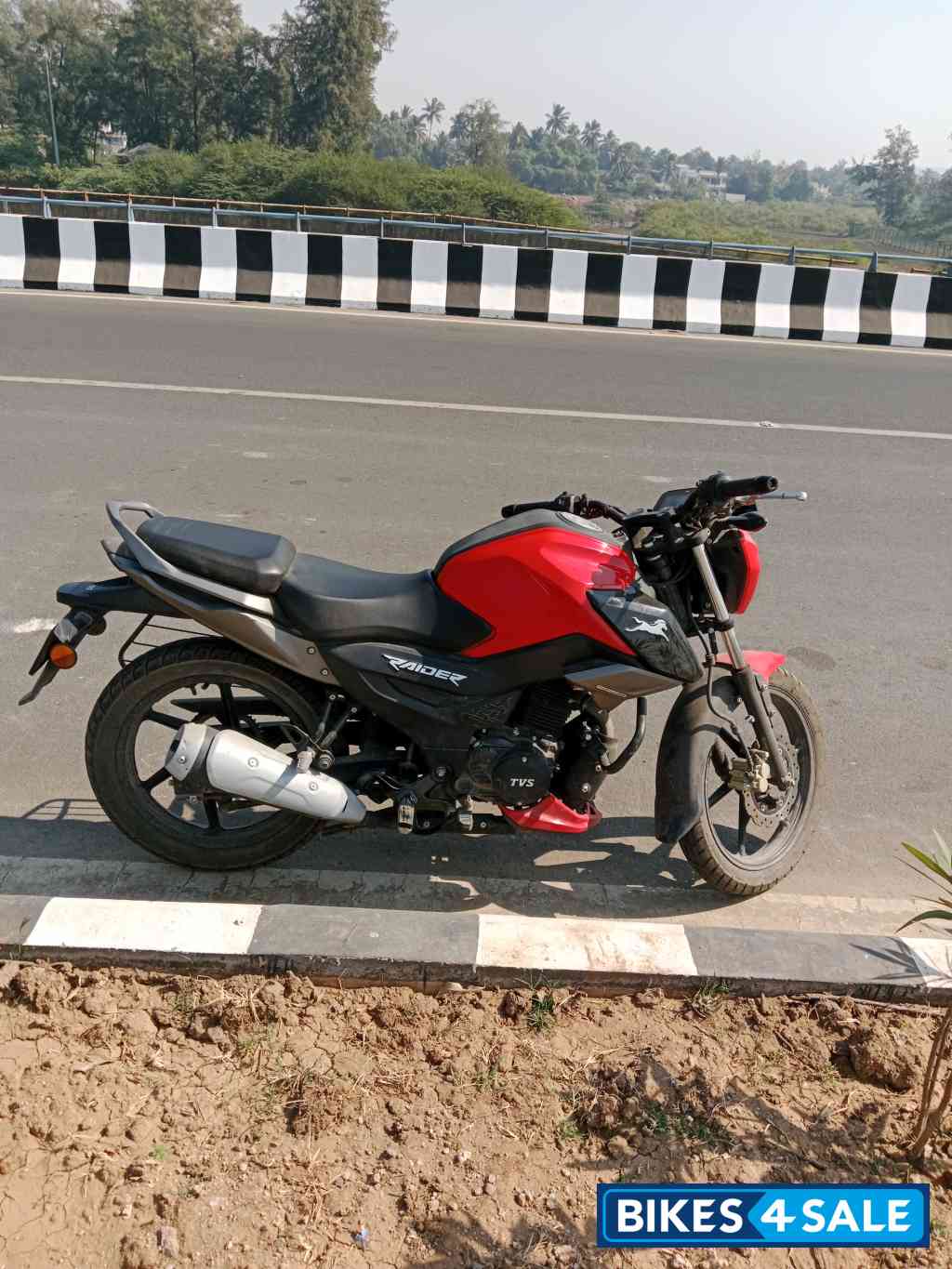 Red TVS Raider 125 Drum