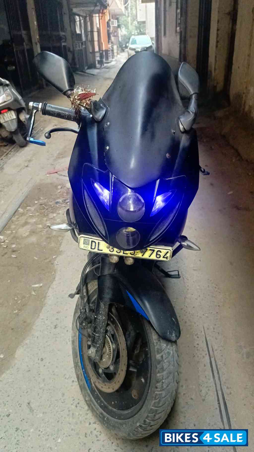 Black And Blue Bajaj Pulsar 220F