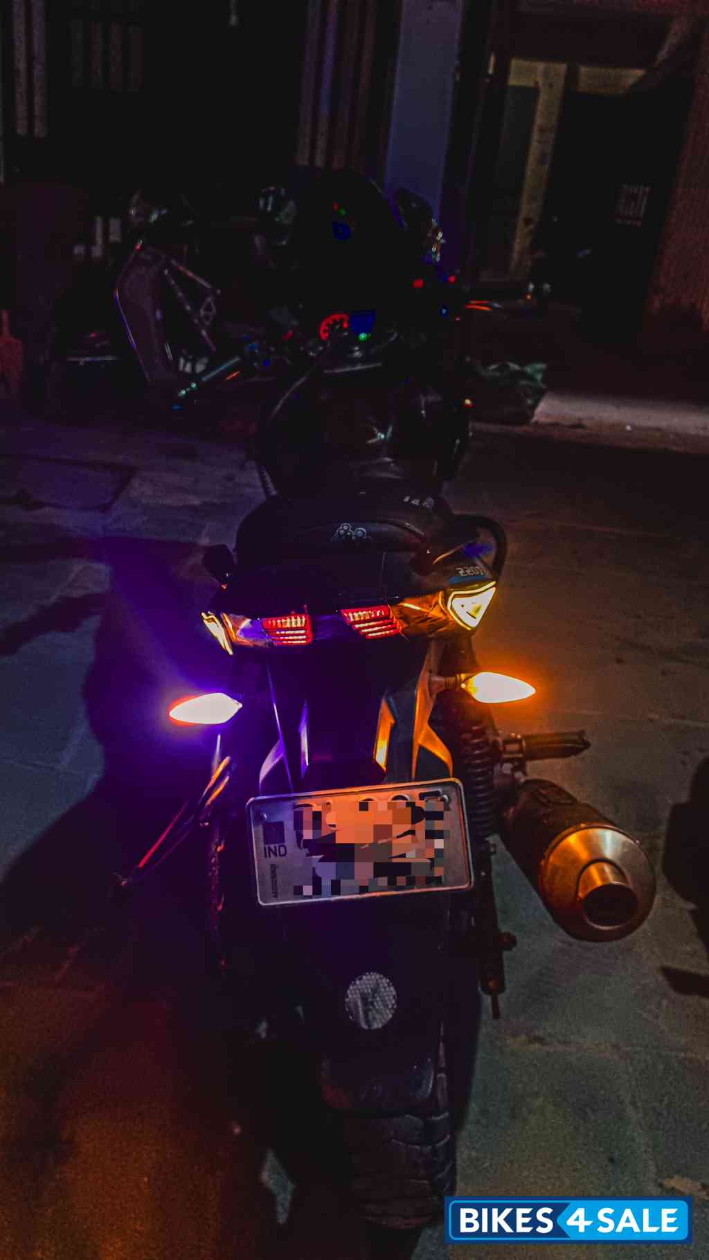 Black And Blue Bajaj Pulsar 220F
