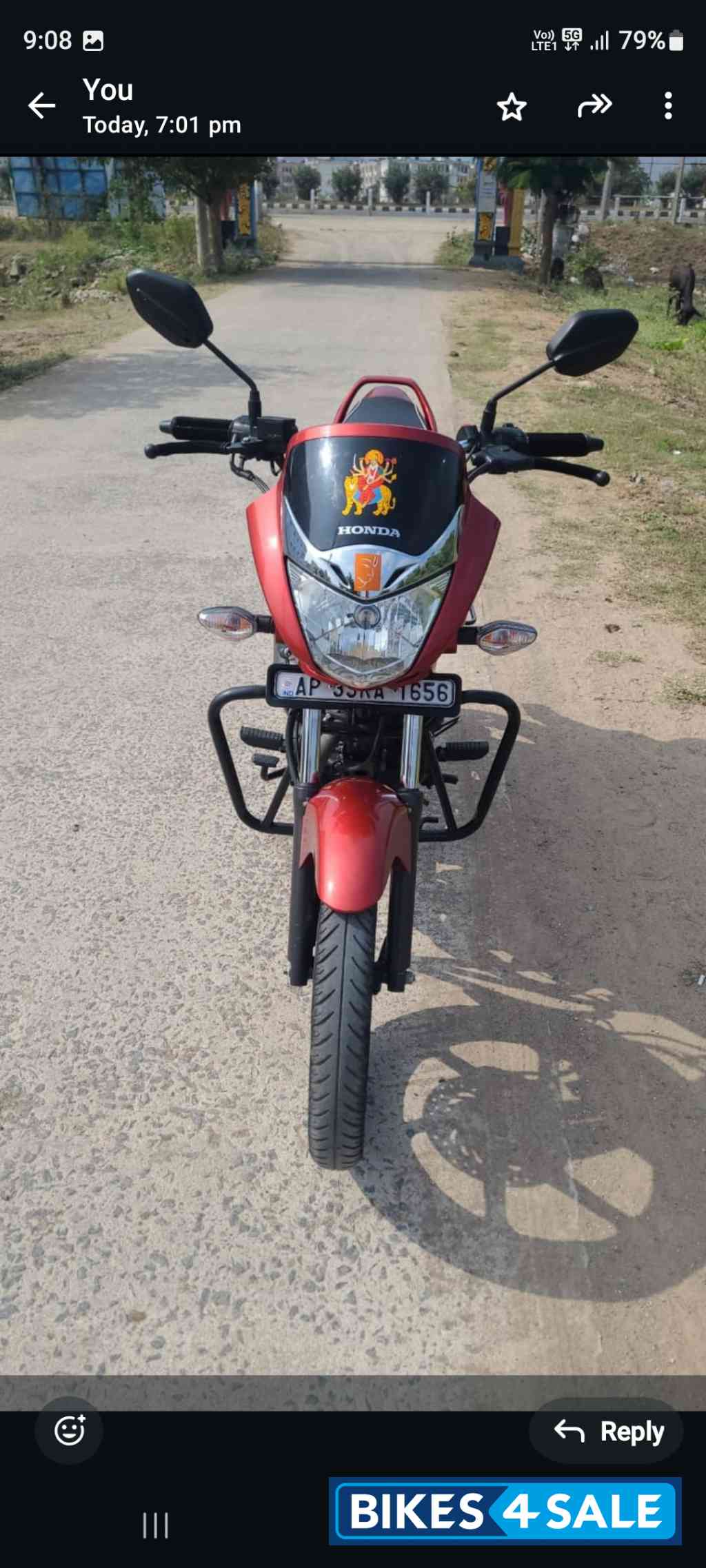 Red Honda Unicorn 160 BS6