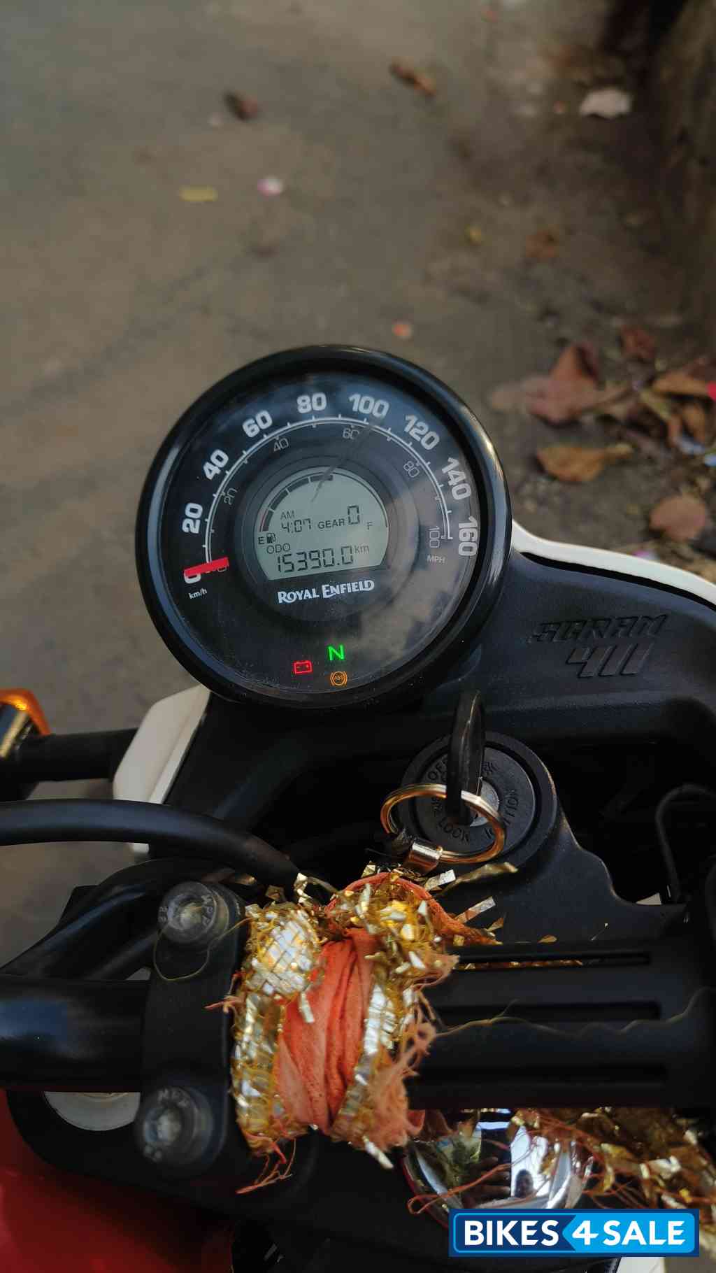 White Royal Enfield Scram 411