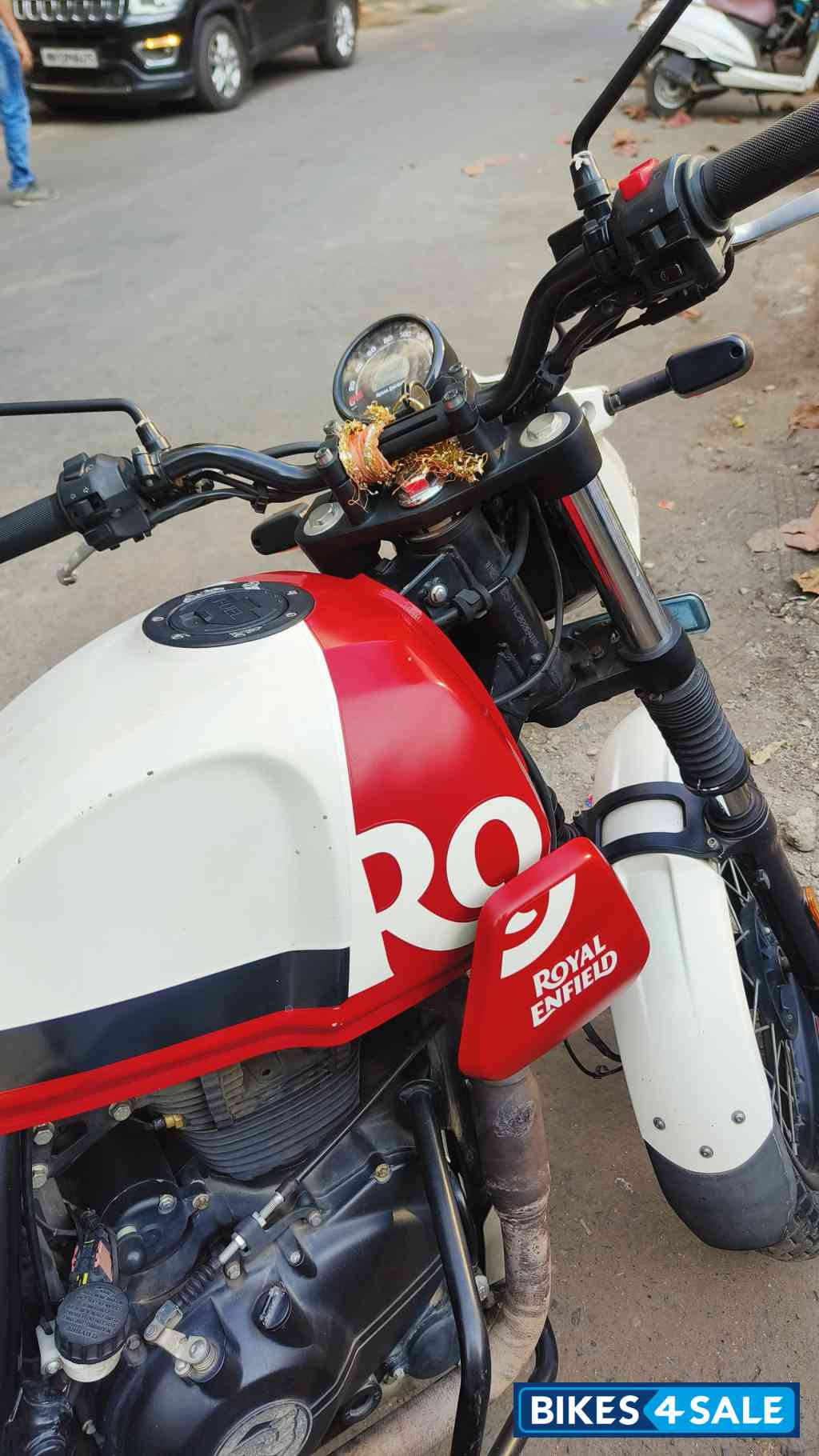 White Royal Enfield Scram 411