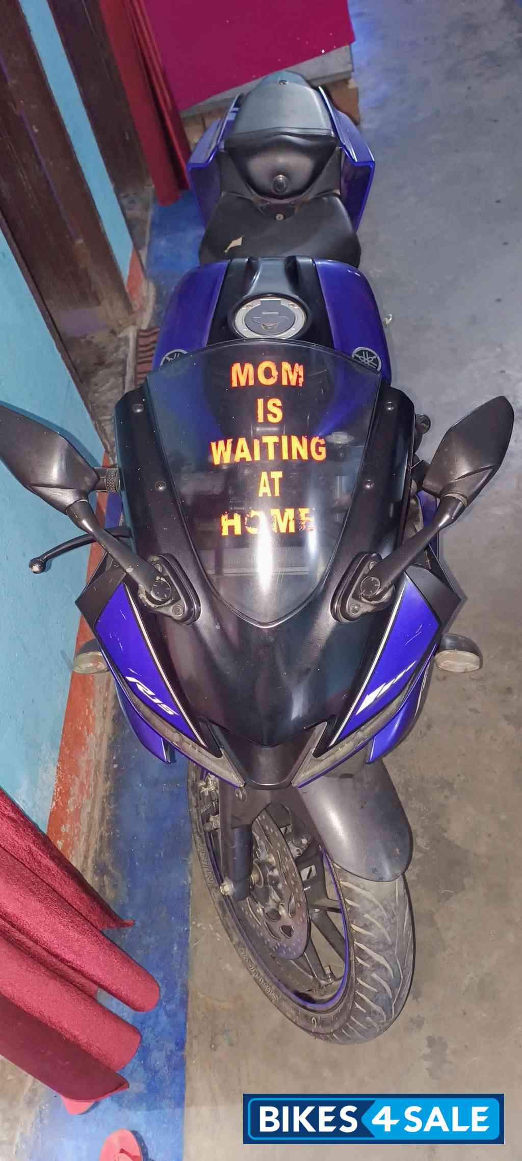 Blue Yamaha YZF R15 V3