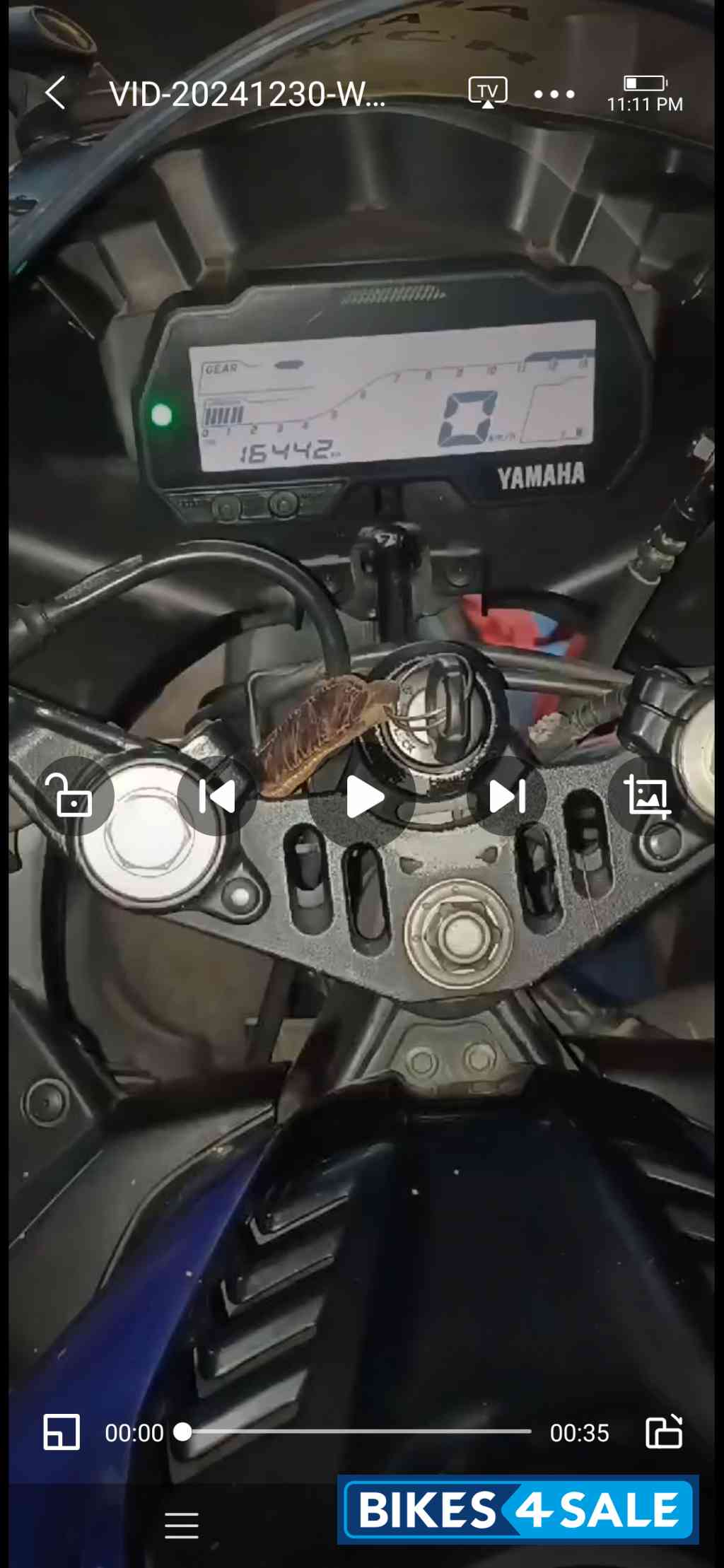 Blue Yamaha YZF R15 V3