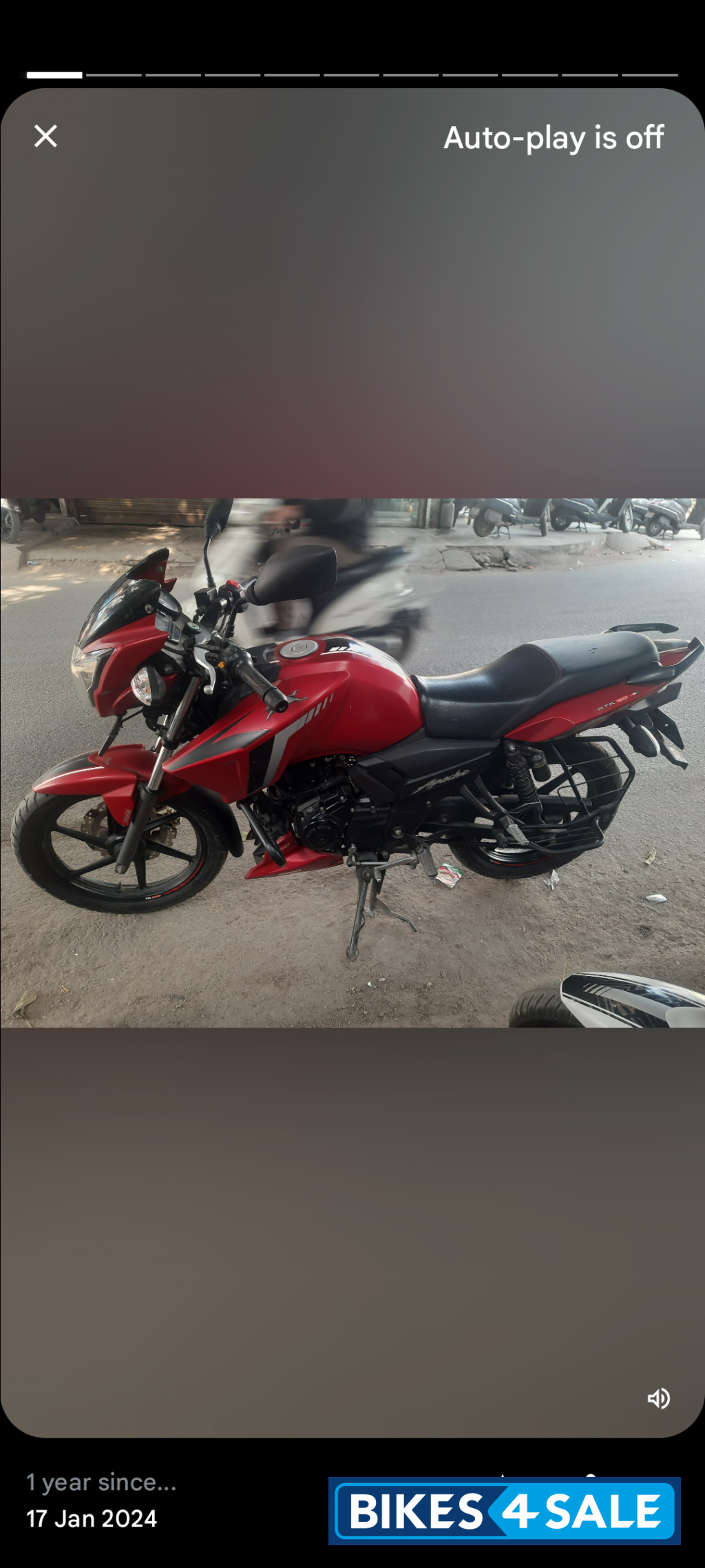 Red TVS Apache RTR 160