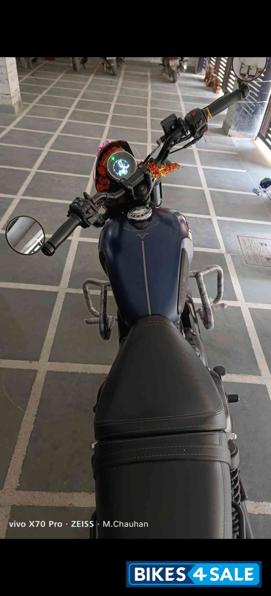 Blue Yezdi Roadster Dark