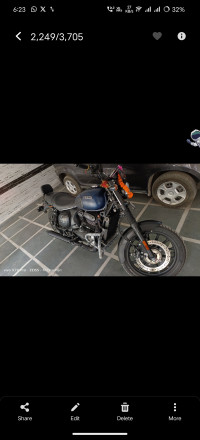 Blue Yezdi Roadster Dark